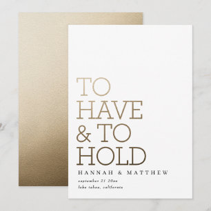 Save The Date Avoir et garder une typographie dorée moderne de m