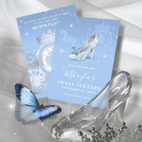 Baby Blue Silver Chaussure Cendrillon Sweet 16 Ann