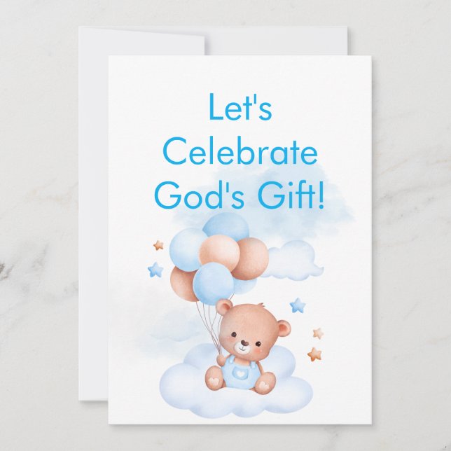 Save The Date Baby Boy Shower Christian Bible Verse Save Date (Devant)