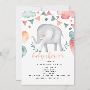 Save The Date Baby shower Aquarelle Animal