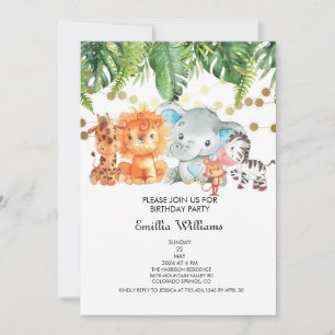 Save The Date Baby shower d'aventure pour les animaux des bois