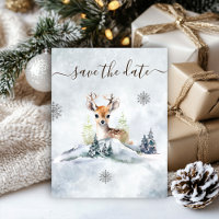 Baby shower de cerfs de la forêt d'hiver
