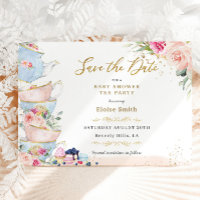 Baby Shower élégant sur le thème du thé floral ros