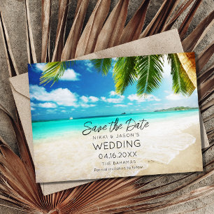 Save The Date Bahamas Beach Destination Mariage