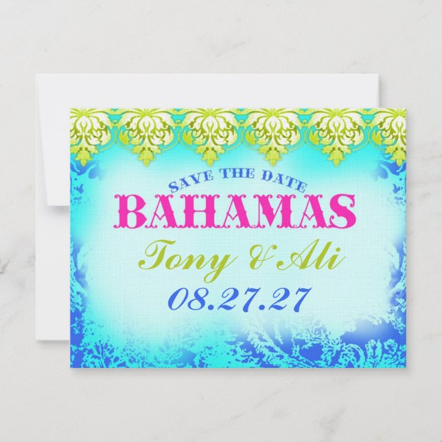 Save The Date BAHAMAS Enregistrer la date 2 (Devant)
