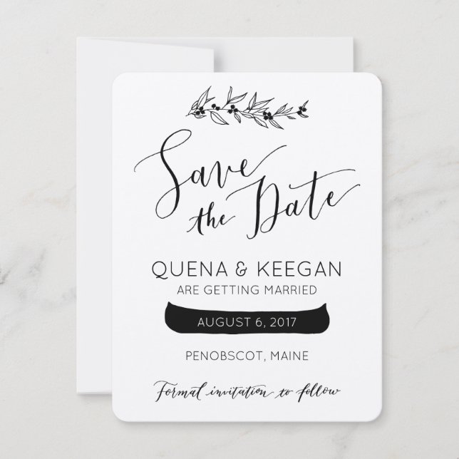 Save The Date Baie et Canot Enregistrent la Date (Devant)