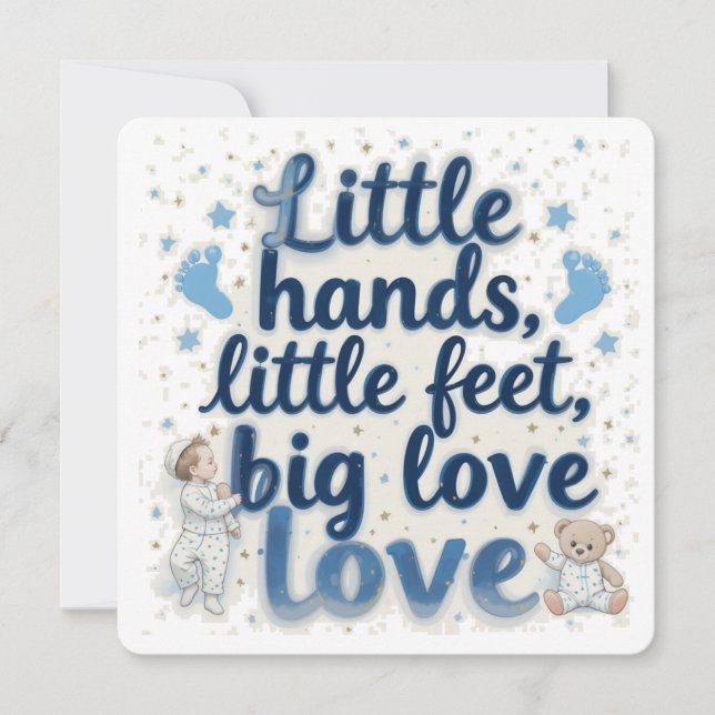 Save The Date Bain de bébé petits petons  (Devant)