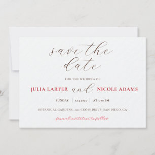 Save The Date Baiser Français Baies Douces Fleurs De Raisin Mari