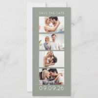Bande de 4 photos QR Photobooth Mariage Sage