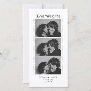 Save The Date Bande de photo noir et blanc mariage Économisez la