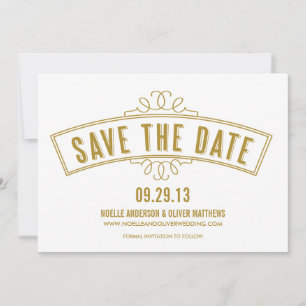 SAVE THE DATE BANDEROLE RÉTRO ANNONCE DE MISE À JOUR DE LA DAT
