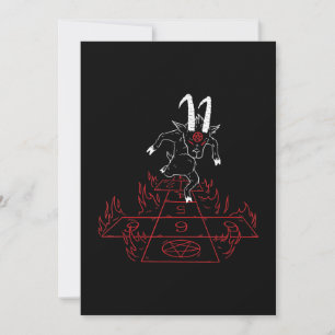 Save The Date Baphomet Satanic Goat Pentagram Goth Clos