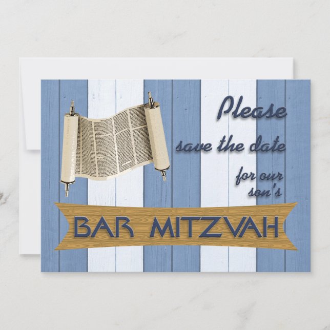 Save The Date Bar Mitzvah Enregistrer la date (Devant)