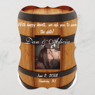 Save The Date Baril de vin Enregistrer la date