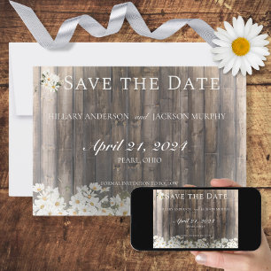 Save The Date Barnwood et Mariage de marais