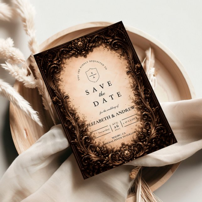 Save The Date Baroque Gothic Frame Wedding (Créateur téléchargé)