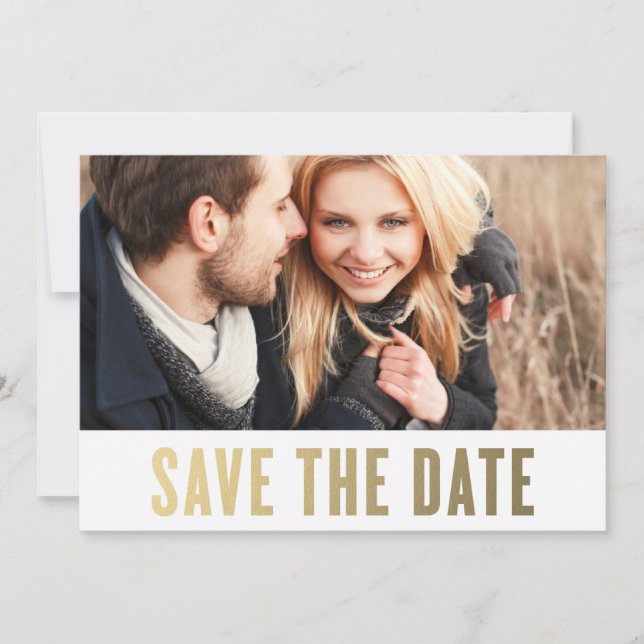 Save The Date Barre Gras | Annonce de Mise à Jour de Date (Devant)