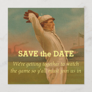 Save The Date Baseball vintage 1