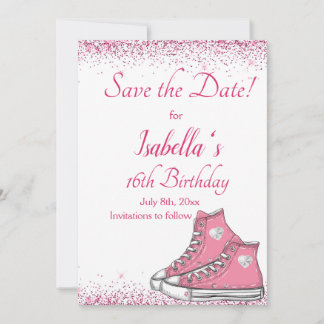Save The Date Basket Anniversaire, Parties scintillant douce 16