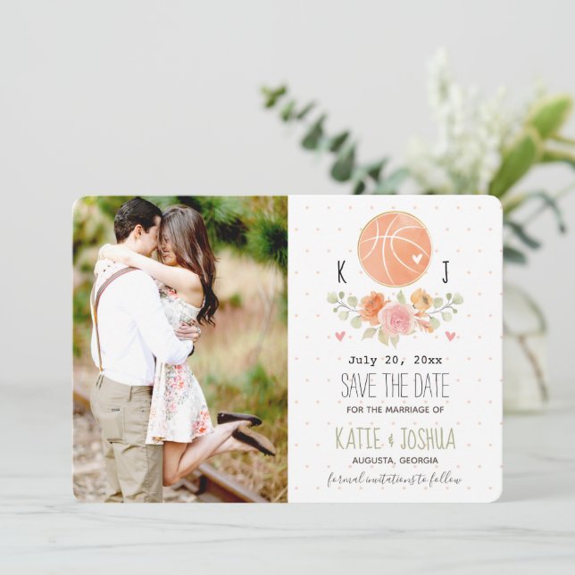 Save The Date Basket floral Enregistrer la date (Debout devant)