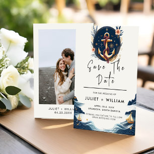 Save The Date Bateau à cordes Bateau de la Marine Mariage nautiq