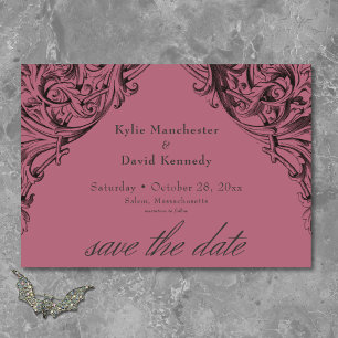 Save The Date Batte victorienne jusqu'à la mort Mariage noir & v