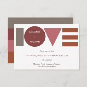 Save The Date Bauhaus Love Stried Mariage