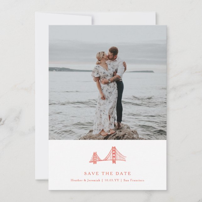 Save The Date Bay Bridge Photo Enregistrer la date (Devant)
