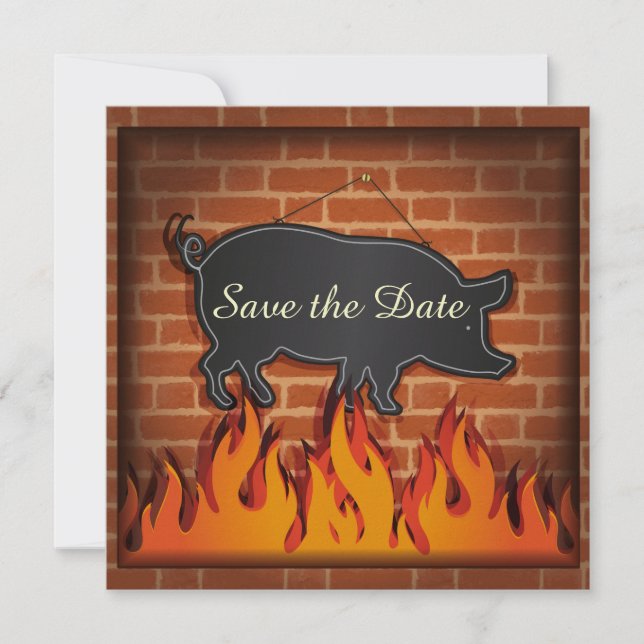 Save The Date BBQ Cookout Pig Pickin' ! (Devant)