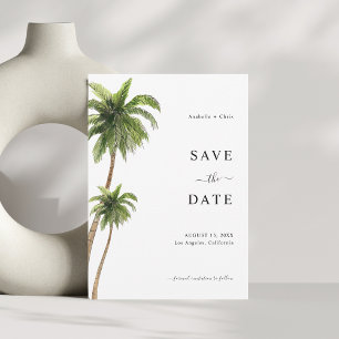 Save The Date Beach Palm Tree Destination Tropicale Mariage