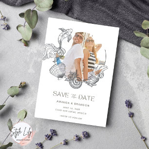 Save The Date Beach Photo Mariage d'été Enregistrer la date