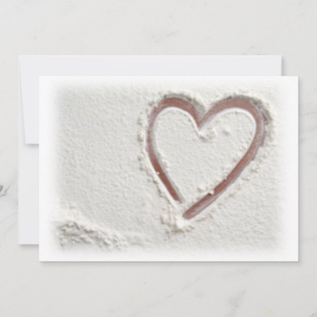 Save The Date Beach Sand Heart Sauvez la date (Devant)