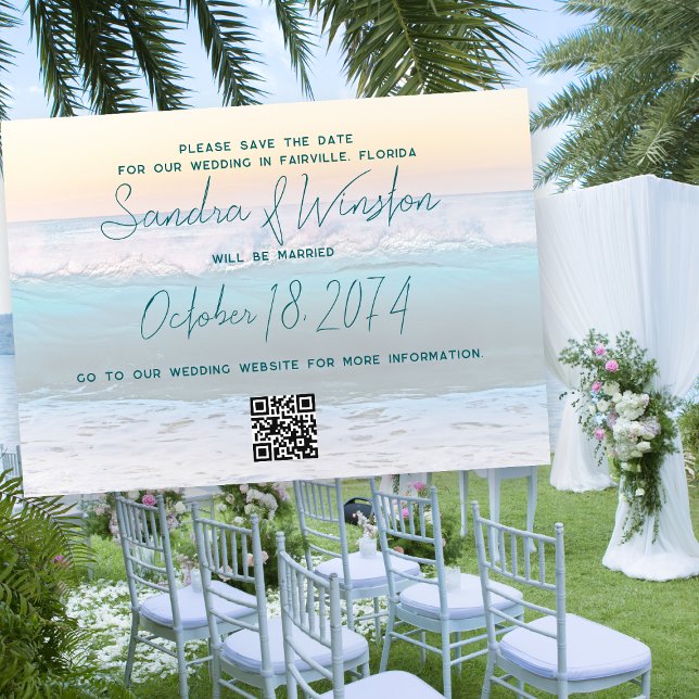 Save The Date Beach Sunrise Enregistrer la date Mariage Faire-pa (Créateur téléchargé)