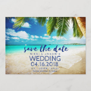Save The Date Beach Wedding St. John, USVI Enregistrer la date