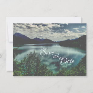 Save The Date Beau Mariage de Réflexions de Mountain Lake