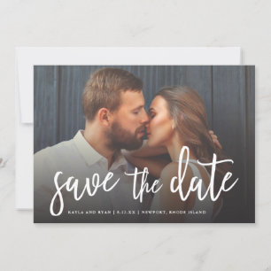 Save The Date Beau Script Plein Saignement Photo Enregistrer La 