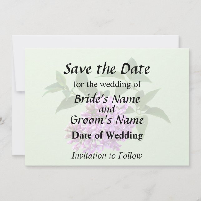 Save The Date Beaux Lilas (Devant)
