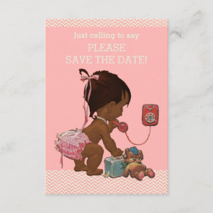 Save The Date Bébé ethnique sur des économies de baby shower de