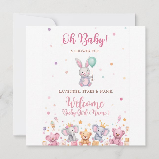 Save The Date Bébé Fille (Devant)