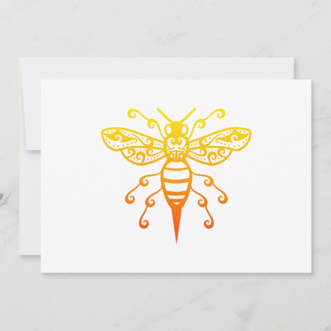 Save The Date Bee Maori Style Polynésienne Tribal Tattoo Idée ca (Devant)