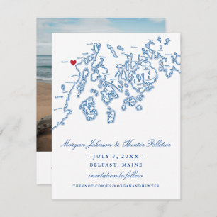 Save The Date Belfast Maine Photo Enregistrer la date - Penobsco