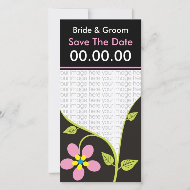 Save The Date Bella Flora Enregistrer La Date Photocartes (Devant)
