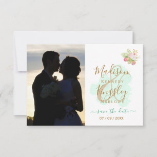 Save The Date Belle Lime Green 💚 Botanique Boho Mariage