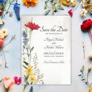 Save The Date Belle nature Fleur sauvage Mariage Florale tendanc