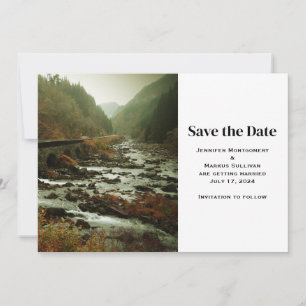 Save The Date Belle photo de nature panoramique pour un mariage 