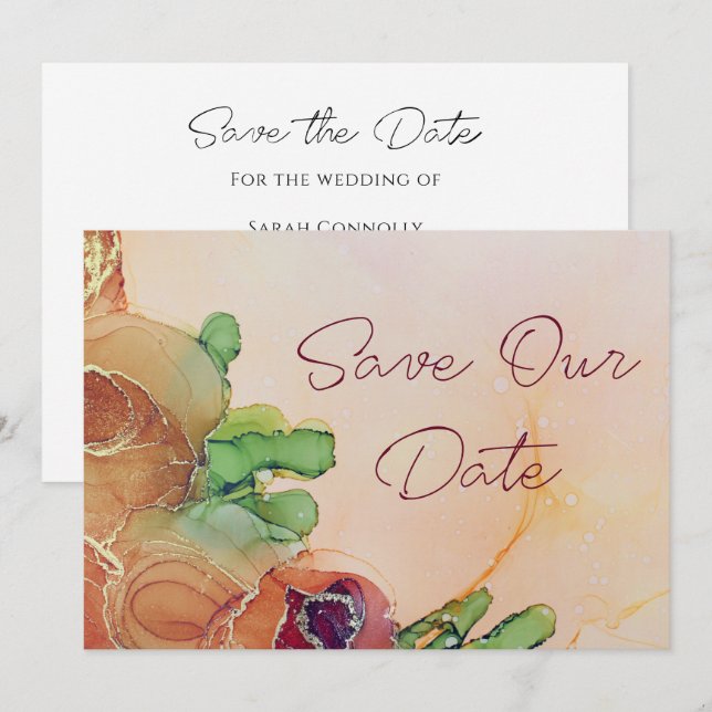 Save The Date Belle Terracotta (Devant / Derrière)