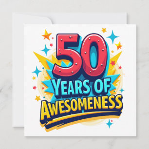 Save The Date Béni par Dieu pendant 50 ans, design de 50ème anni