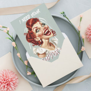 Save The Date Besoin de votre soutien Funny Bridesmaid Propositi