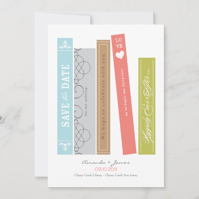 Save The Date Bibliothèque Enregistrer la date (Devant)