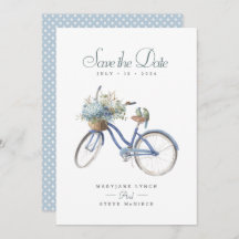 Bicyclette Bleue Bohème Floral Mariage